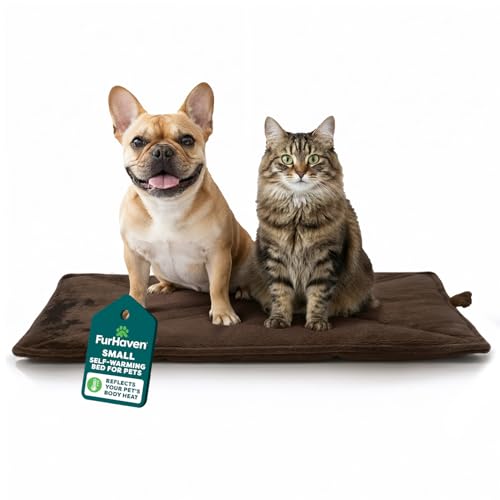 FurHaven ThermaNAP Self Warming Cat Mat, Dog Bed for Crates with Self-Warming Technology for Cozy Rest, Fully Machine Wash...