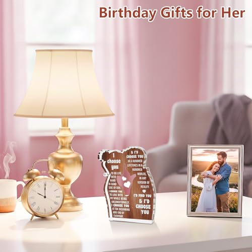 Gifts for Him Her Boyfriend Girlfriend, I Choose You Acrylic Sign Desk Decor, Birthday Gifts for Women Men, Anniversary We...