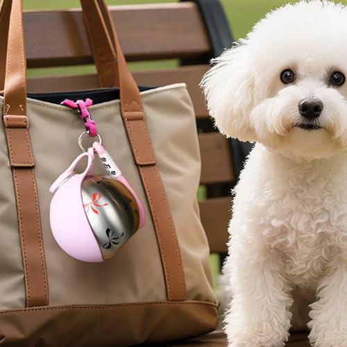 Foldable Pet Water Bottle, Portable Leak Proof Dog Water Bottle with Silicone Drinking Bowl, 304 Stainless Steel Travel Wa...