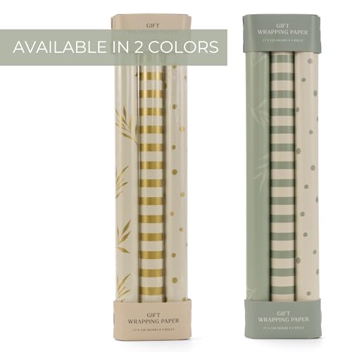 ZICOTO Beautiful Gift Wrapping Paper Rolls for All Occasions - Set of 3 Quality Rolls For Wedding, Birthday, Baby Shower &...
