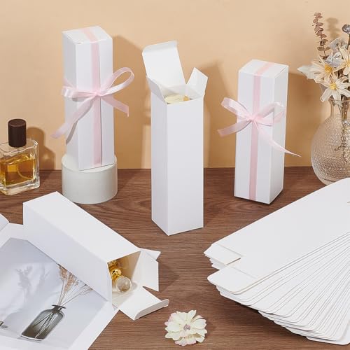 PH PandaHall 30pcs 2x2x7 inch Kraft Paperboard Gift Box, Essential Oil Packing Box Small Paper Packing Boxes Packaging Cas...