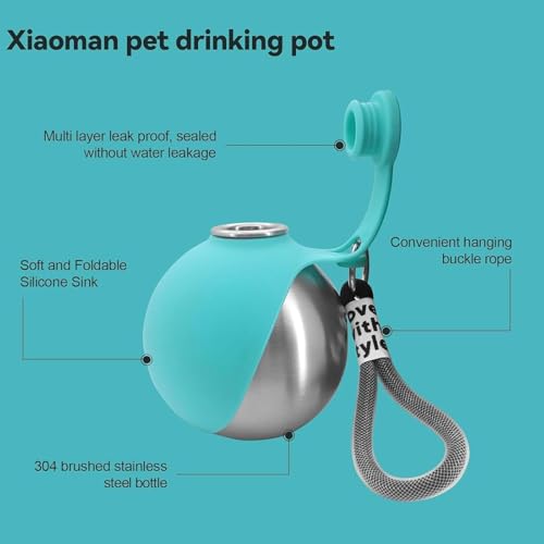 2-in-1 Portable Dog Water Bottle for Small Dogs, Foldable Pet Water Bottle, Portable Super Design Dog Water Bottle for Sma...