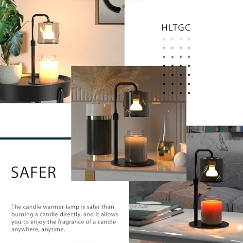HLTGC Candle Warmer Lamp with Timer Dimmer, with 2 Bulbs,Adjustable Height,Mothers Day Gifts for Mom,Birthday Gifts for Wo...