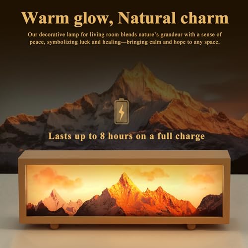 JOHOUSE Mountain Lamp- Unique Night Lamp for Bedroom, Unique Choice for Woman Mother Day Favors