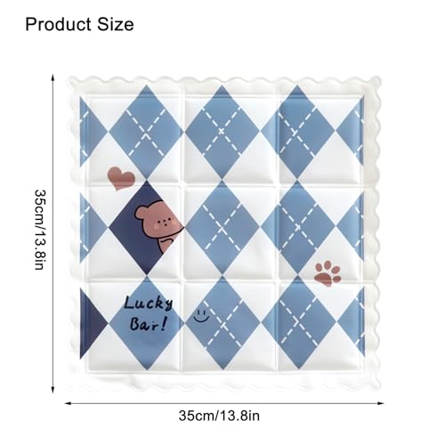 ZHAKKE Dog Cooling Mat 13.7” x 13.7” Pet Summer Self-Cooling Pad for Dogs and Cats Non-Toxic Gel No Water or Electricity N...