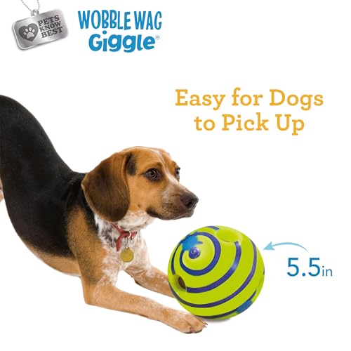 Wobble Wag Giggle Ball | Rolling Enrichment Toy for Fun Playtime, Interactive Play for Indoor or Outdoor, Keeps Dogs & Pup...