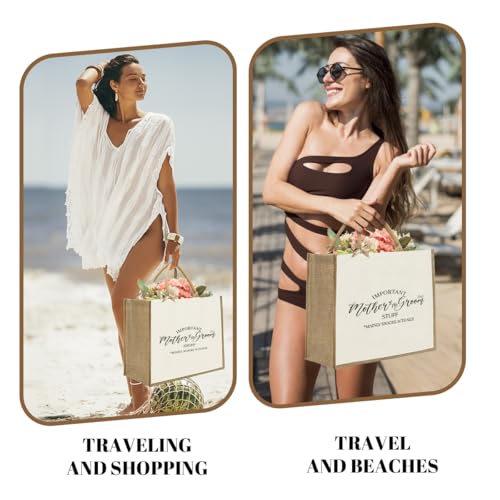 NBIAN Bride Bridesmaid Mother of The Bride Mother of The Groom Gifts for Women Canvas Tote Bag
