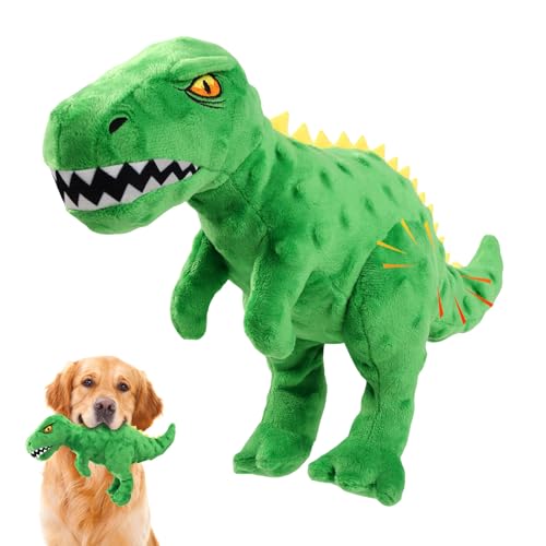 Homounter Dog Toys Cute Dinosaur Plush Toy for Large Dogs - Squeaky Interactive Stuffed Dog Chew Toy for Puppies, Pet Toys...