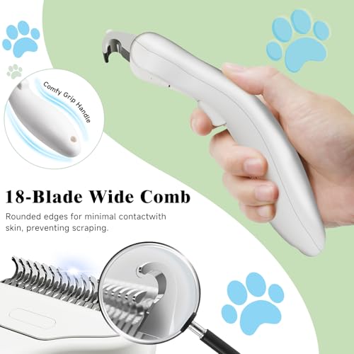 3-in-1 Pet Steam Brush Set for Dogs & Cats, Grooming Comb with Spray, Defur Tool, Water-Assisted Hair Removal, Spritz Brus...