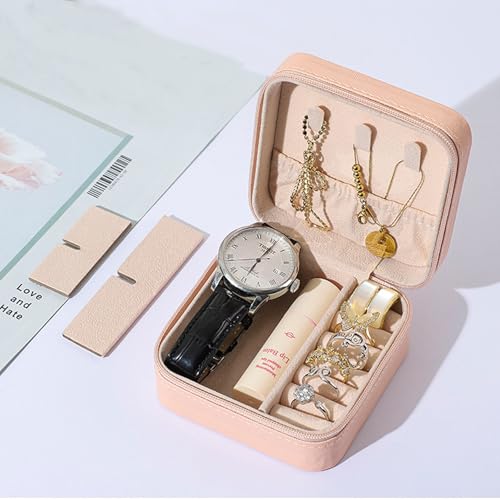 KYHYFJMD Travel Jewelry Case 2 Pack Mini Travel jewelry Box Portable Organizer Women Girls Gift Box for Rings Earrings Nec...