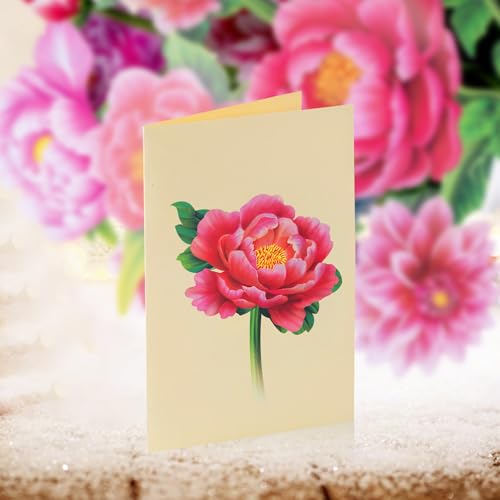 Airpark Mothers Day Gifts Pop Up Flower Card, 3D Peony Bouquet Mothers Day Cards for Mom Women, Birthday, Thank You, Teach...