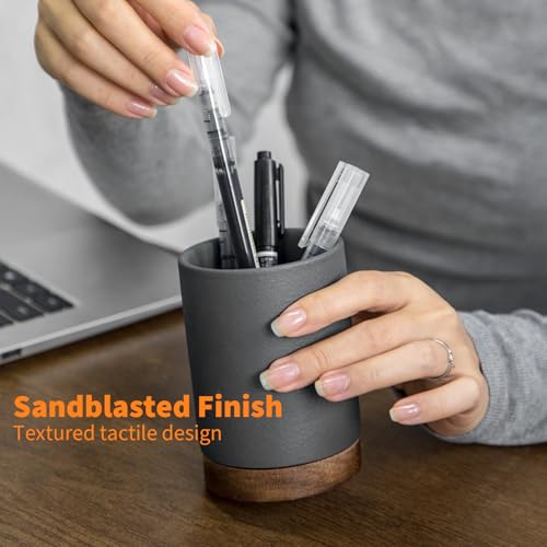 Pen Holder for Desk, Ceramic Pencil Organizer & Makeup Brush Holder, Office Decor and Desk Accessories，Perfect Office Orga...