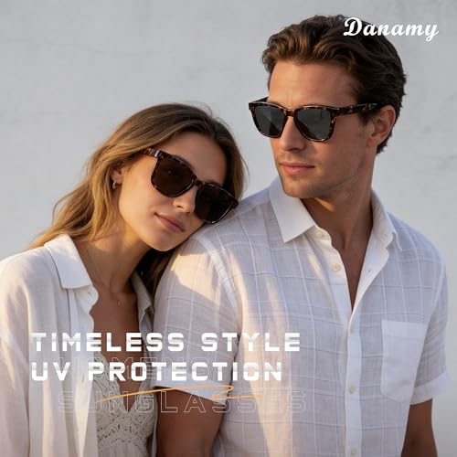 DANAMY Sunglasses Womens Polarized Sunglasses for Women Trendy Designer Mirrored UV400 Protection Sun Glasses