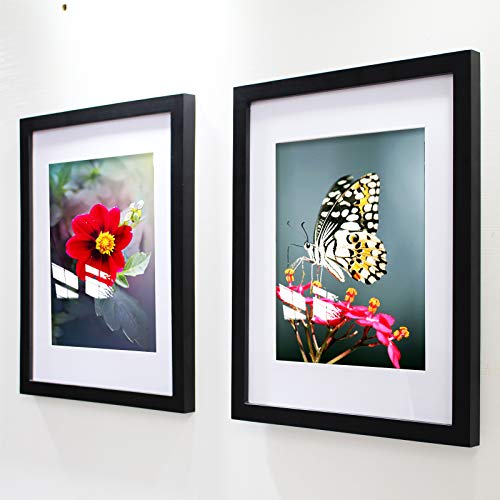 VITOIVE 20x20 Frame Black With Mat 16x16 Solid Wood Picture Frames (3 pack, 20x20 Inch)…