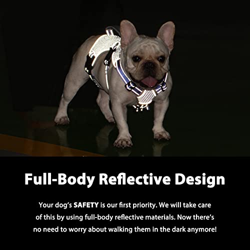 Huntboo Escape Proof Dog Harness, Escape Artist Harness, Reflective Dog Harness with Handle, Durable,Adjustable Vest for S...