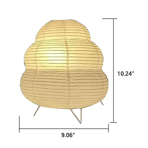 Fosinz Cute Paper Lamp, Ambient Lighting Lamp, Cozy Accent Side Table Lamp, Small Warm Glow Light for Bedroom Living Room ...