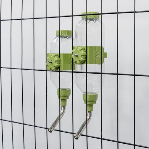 Pet Water Bottle[S24, 24oz], Hanging Dog Water Dispenser Kennel Plastic Drinker Kettle Feeder BPA Free Cage Crate Hutch Pu...