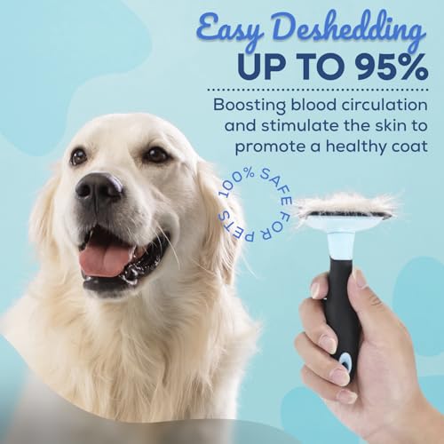 Sinko Deshedding Tool for Dogs & Cats, Pet Grooming Brush, Skin Friendly Deshedding Tool, Dog Brush for Shedding, Effectiv...