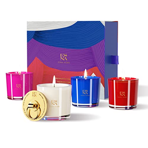 Luxury Scented Candle Set 4 All Natural Soy Aromatherapy Candle Gift Set Votive Candle Gift Set for Women Self Care Stress...