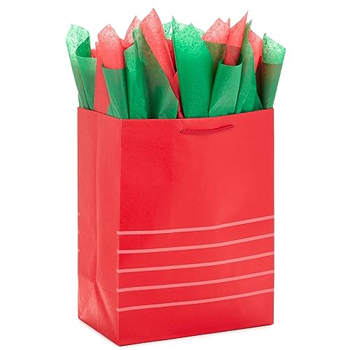 Hallmark Red and Green Bulk Tissue Paper for Gift Wrapping (100 Sheets) for Gift Bags, Christmas Presents, Holiday Crafts ...