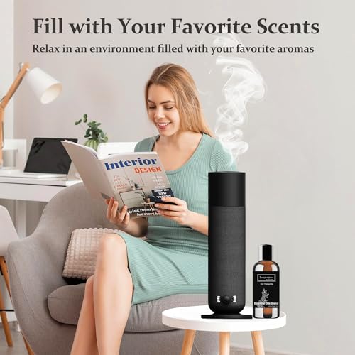 Smart Waterless Essential Oil Diffuser, Scent Air Machine for Home, Aromatherapy Scent Diffuser with Roy Tranquility Oil, ...