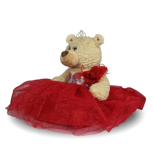 Kinnex Collections by Amanda Large 20” Quinceañera Teddy Bear Centerpiece – Elegant Dress, Oversized Keepsake Gift for 15 ...