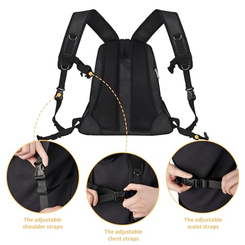 WOYYHO Pet Dog Carrier Backpack Small Dog Front Backpack Ventilated Mesh Dog Travel Back Pack with Safety Belt for Travel ...