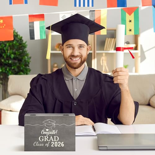 Seeloowy Graduation Memory Keepsake Box with Photo Custom 2026 Large Grad Card Box with Customized Picture Gift for Him He...