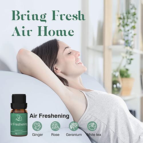 ASAKUKI Essential Oils, Essential Oil for Diffusers for Home, Well-Being Kit Gifts for Mom- Calm Mind, Sweet Dreams, Happ...