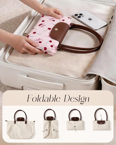 Miss Adola Nylon Tote Bag for Women - Lightweight Foldable Tote Bag with Large Capacity for Travel, Work, Teacher