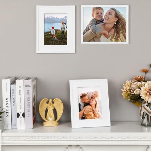 Fixwal 8x10 Picture Frame Set of 6, Gift for 2026 Graduation Father's Day, Thin Border and Light Weight Photo Frames for W...