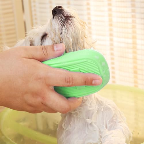 Yintoper Dog Bath Brush, Pet Silicone Shampoo Brush, Rubber Shower Wash Curry Brush for Short Long Haired Dogs Cats Sheddi...