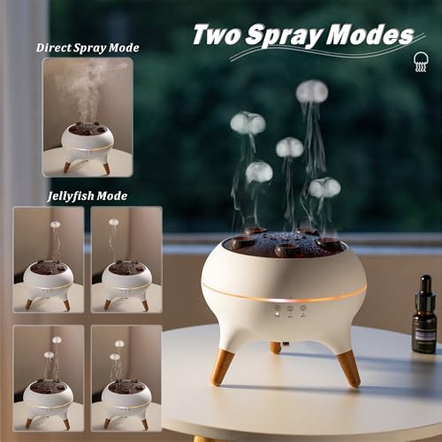 AChoice4U Essential Oil Diffuser 250ML Dancing Jellyfish Aromatherapy Diffuser Humidifier with 7 Colors LED Lights,Remote ...