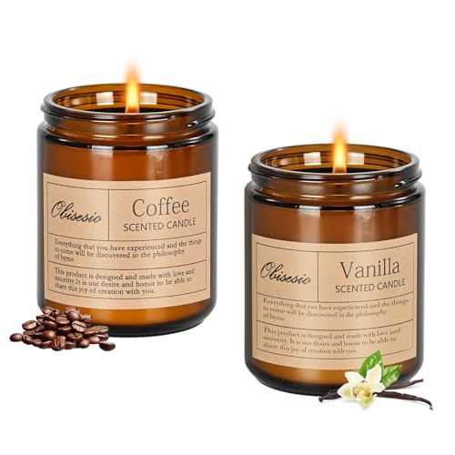 Obisesio Candles for Home Scented, 2 Pack Scented Candles for Stress Relief & Self-Care, Aromatherapy Candle for Men and W...