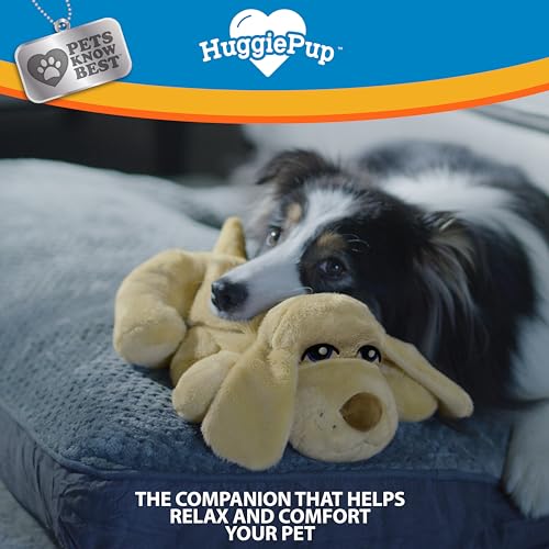 HuggiePup by Pets | Comfort Companion with Heartbeat Sleep Aide for Dogs & Puppies, Heating for Calming Relief Day or Nigh...