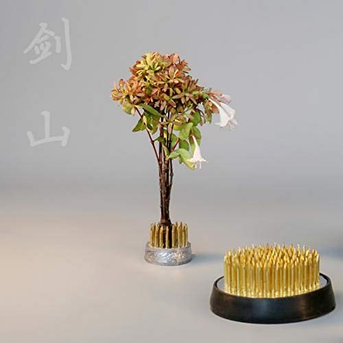 JapanBargain 3149, Japanese Ikebana Kenzan Flower Frog for Flower Arrangements Brass Floral Arranging Pin Needle Holder Ma...