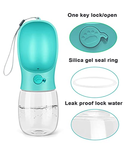 Kalimdor Dog Water Bottle, Leak Proof Portable Puppy Water Dispenser with Drinking Feeder for Pets Outdoor Walking, Hikin...