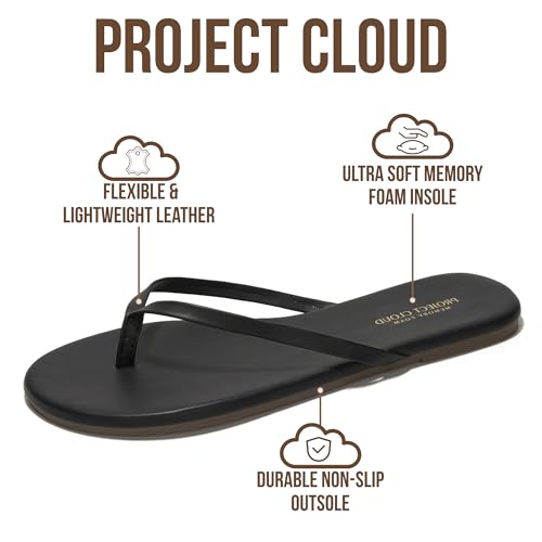 Project Cloud Flip Flops for Women Footwear- Lightweight and Memory Foam Insole Sandals for Women 2026 - Durable Non-Slip ...