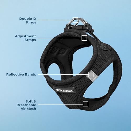 Best Pet Supplies - All Weather Mesh / Plush, Reflective, No Pull Harness for Small, Medium Dogs, Cats - Secure with Hook...