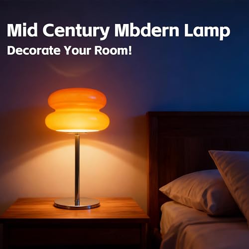 xiaojuande Bedroom Mushroom lamp, Medieval Modern Bedside Table lamp for Night Stands, Vintage dimmable Small Lamps, Cute ...