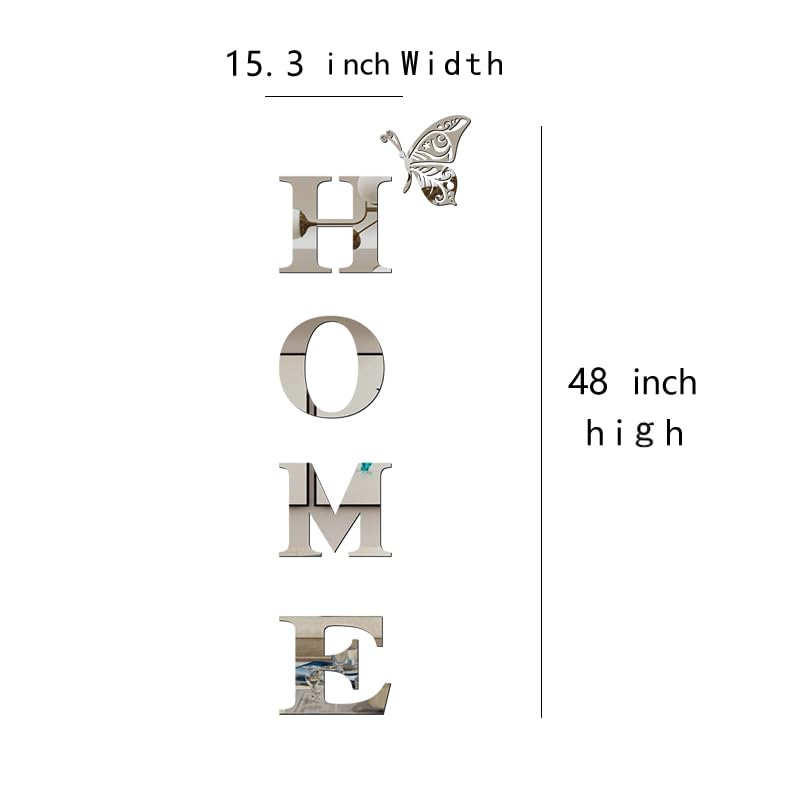 Doeean Home Wall Decor Letter Signs Acrylic Mirror Wall Stickers Decorations for Living Room Bedroom Home Decor Wall Decal...