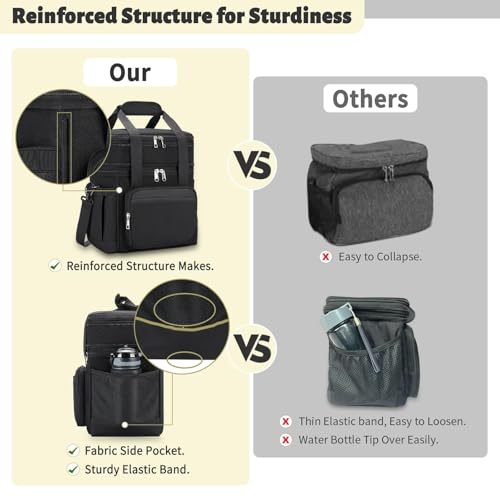 holuxer Insulated Lunch Bag & Lunch Box for Men - Double Deck Reusable Lunch Bag for Women Tote Cooler Bag Leakproof Soft ...