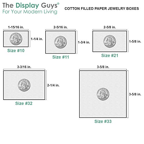 TheDisplayGuys - 25-Pack #82 Cotton Filled Cardboard Paper Jewelry Boxes Gift Case - Matte Black (8.0" x 2.0" x 1.0") - fo...