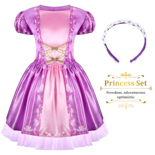 LIMIROLER Princess Dress Up Clothes for Little Girl Role Play Costume Gift Set Princess Dress Up Toys for Toddler Girls