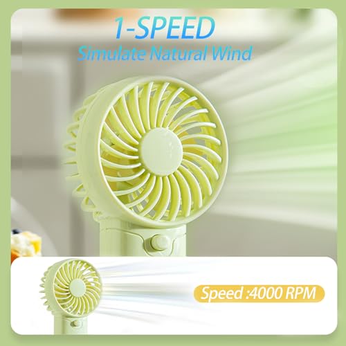 4 Pack Mini Portable Fan - 5'' AAA Battery Operated, Lightweight Handheld with 1 Speed & Lanyard - Quiet Personal Fan for ...