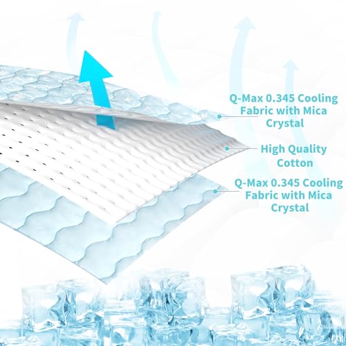 NWK Dog Cooling Blanket, Q-Max>0.345, Ice Silk Cool to Touch Material, Bed Cover, Furniture Protector Couch Sofa for Summe...