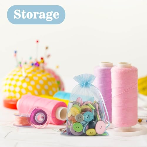 Sukh 120PCS Organza Bags 4''x6'' - Muticolor Small Sachet Jewelry Gift Favor Bags Drawstring Mesh Bags Gifts Valentines We...