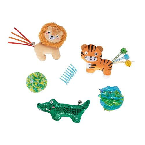 Fringe Studio 6PCS Multipack Cat Toy Set That's JUST GRRRREAT, Pet Shop Collection (610023)