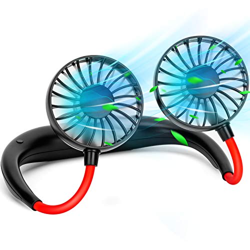 shuangjishan Neck Fan Portable Rechargeable: Personal Cooling Wearable Fan Around your Neck that Blow Cold Air for Men Wom...