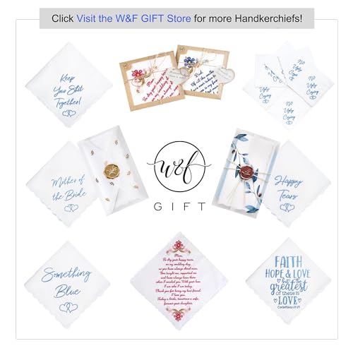 Mother Of The Bride Gifts Something Blue For Bride On Wedding Day Handkerchief